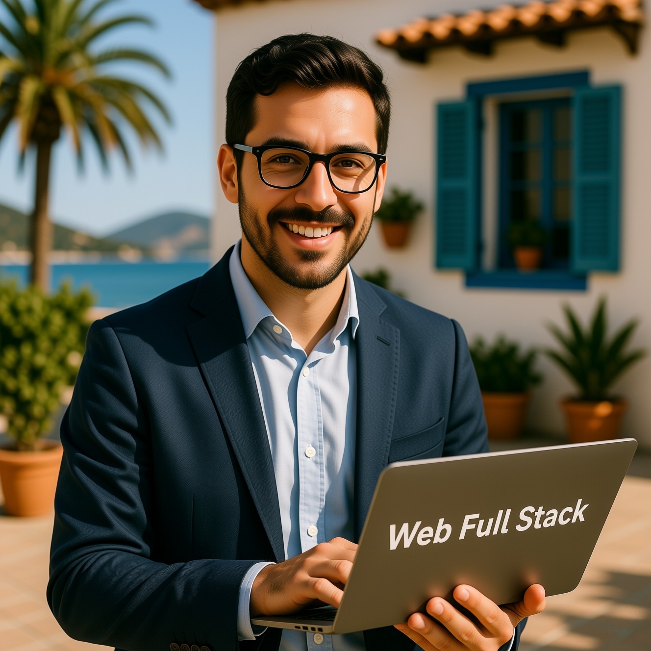Estudiante aprendiendo desarrollo web full stack